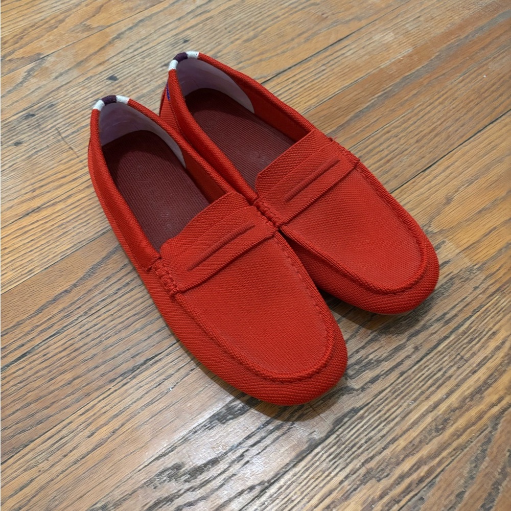 Rothy’s Driver Loafers in red, NWOT